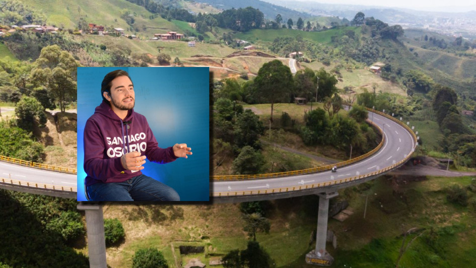 Video: el candidato a la Cámara por Caldas Santiago Osorio (coalición Pacto Histórico - Alianza Verde) dice que impulsará proyectos para "terminar" con la concesión Autopistas del Café. Quiere mantener su curul.