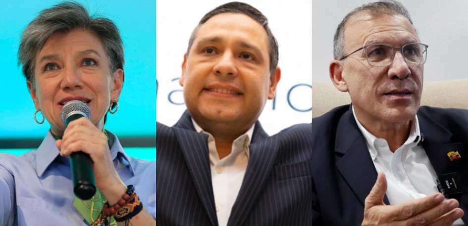 Claudia López, Mauricio Lizcano y Roy Barreras, candidatos a la Presidencia de Colombia. 