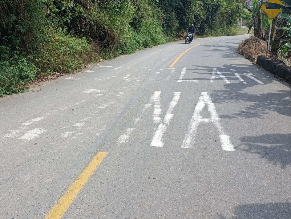 Piden demarcar vía de Aguadas