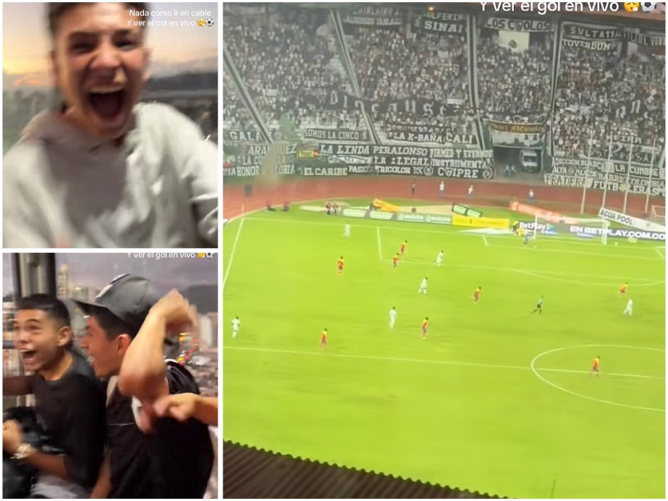 Desde el cable aéreo vieron el gol del Once Caldas: el video viral que sorprendió en Manizales