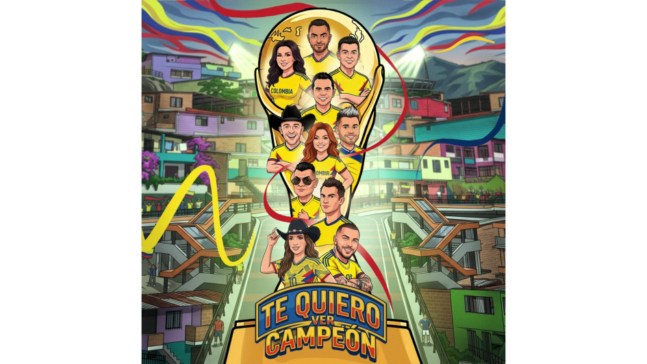 11 de los artistas más representativos del género popular en Colombia se unieron para lanzar 'Te quiero ver campeón', canción dedicada a la selección Colombia.
