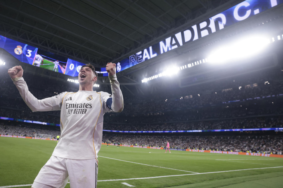 El uruguayo Federico Valverde anotó triplete en la victoria 3-0 del Real Madrid ante el Manchester City por la ida de los octavos de final de la Champions League.