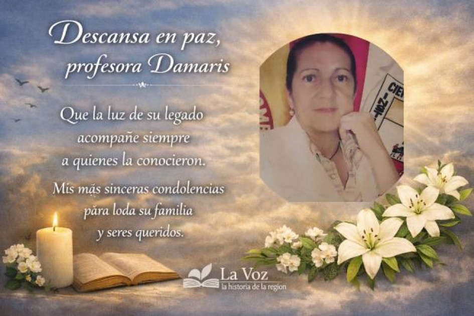 Imagen tomada del portal de noticias La Voz, la historia de la región I LAPATRIA  Profesora Damaris Cardona, quien era docente en un colegio oficial de Caldas.