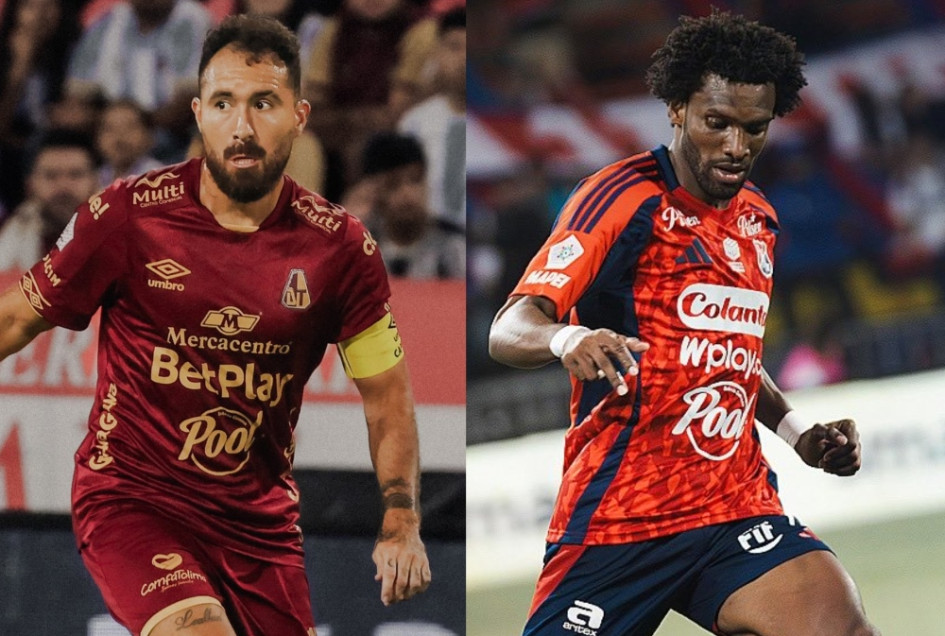 Juan Pablo Nieto, del Deportes Tolima, y Didier Moreno, de Independiente Medellín, se juegan con sus compañeros, en Chile y Uruguay, el paso de los clubes colombianos a la fase de grupos de la Copa Libertadores.