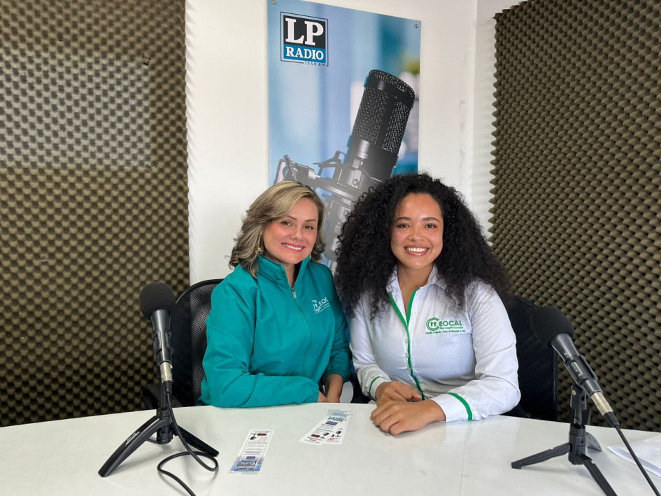  Claudia Marcela Montoya, gerente de la cooperativa Ceocal y Yessica González, de gestión social de la cooperativa.