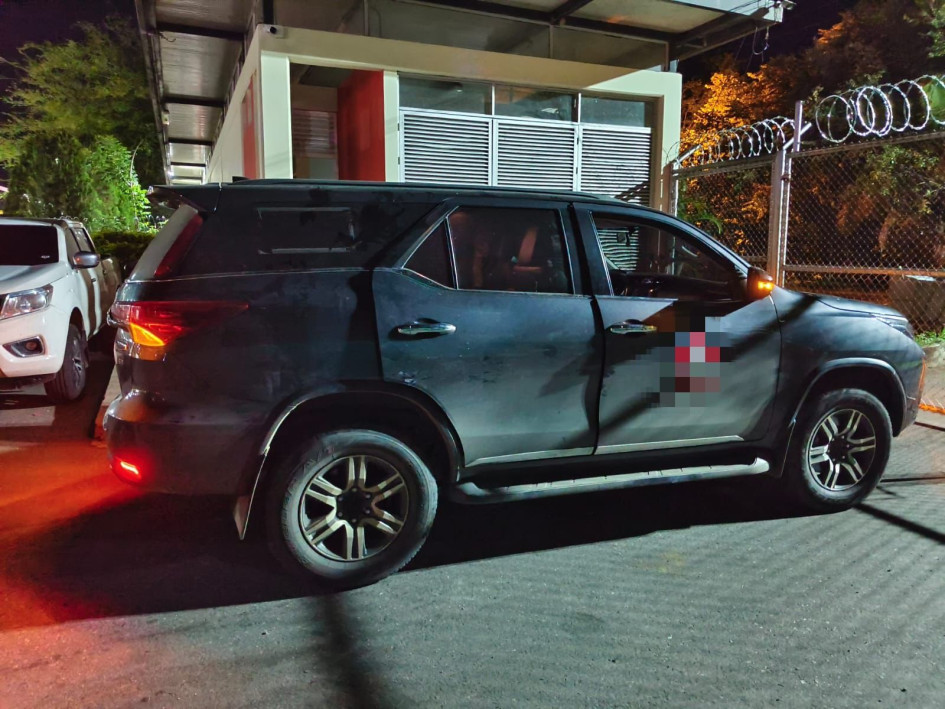 Esta es la camioneta en la que la Policía del Tolima detuvo a dos personas por tener $71 millones y propaganda política de la que no se pudo acreditar su legalidad.