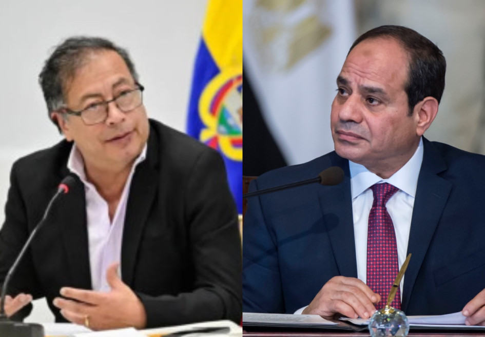 Gustavo Petro, presidente de Colombia y Abdelfatah el-Sisi, presidente de Egipto. 