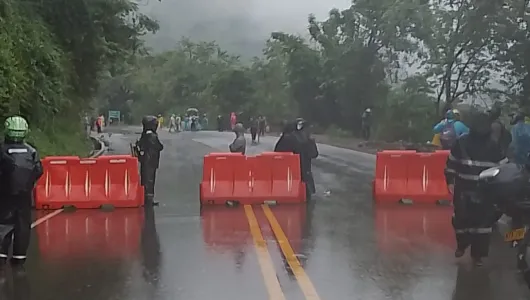 Habilitan la vía Manizales-Medellín, en el sector de Marmato