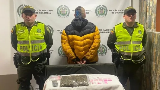 En el Barrio Colombia capturaron a un hombre por microtráfico