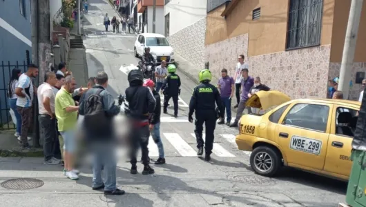 Motociclista murió en Villamaría al chocar contra un taxi 