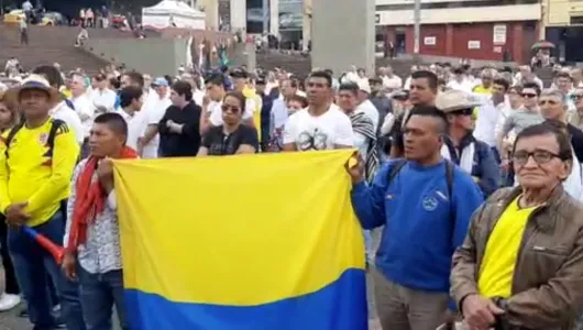 En la Plaza de Bolívar realizaron plantón en contra de las reformas del presidente Petro
