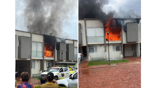 Una casa se incendió en conjunto residencial del barrio La Florida