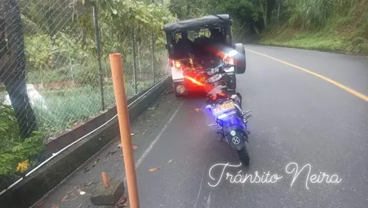 Un motociclista lesionado en la vía Manizales-Neira 