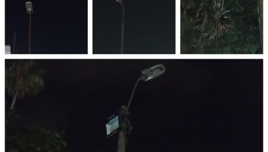 Sin luces en el Parque Central de Villamaría