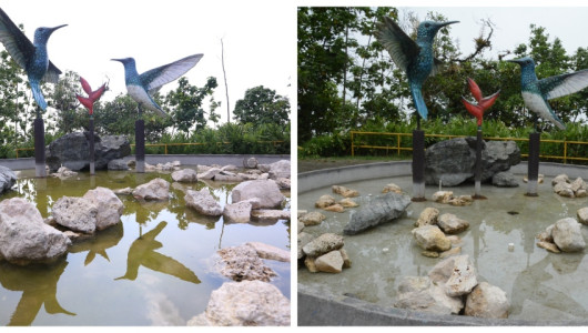 Limpiaron la Fuente de los Colibríes en el barrio Chipre de Manizales