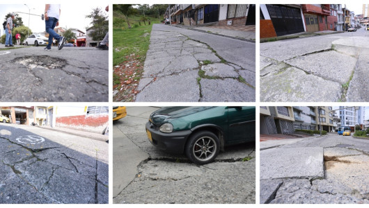 Grietas y huecos obstaculizan la movilidad en seis barrios de Manizales