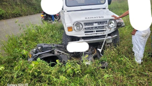 Choque de carro y moto entre San José y Risaralda (Caldas) deja un hombre lesionado