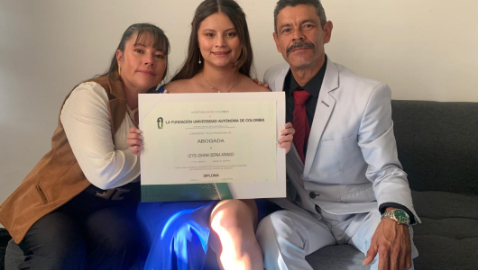 Leydi estudió derecho, apoyada por comunidad de La Palma y la fundación Esteban Maya