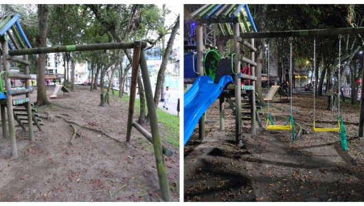 Reponen columpios de juego recreativo en sector de El Cable en Manizales