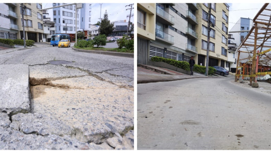 Intervienen hueco en el barrio Palermo de Manizales 