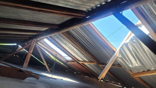 Volaron techos en la vereda Buenavista de Chinchiná (Caldas) por fuerte aguacero