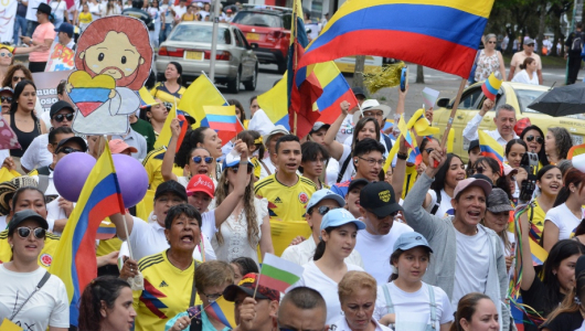 En Manizales también marcharon por la paz y se solidarizaron con Venezuela