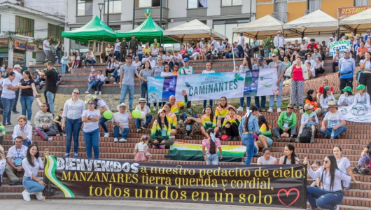 Desde Bogotá y Pereira se sumaron al Encuentro de Caminantes en Manzanares (Caldas)