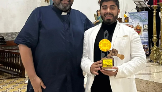 Santiago e Iván Mauricio fueron ganadores del Concurso de Canto Católico en Pácora