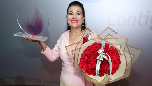 María Teresa Saavedra, líder de Florencia (Samaná), fue elegida como la Mujer Confa 2024