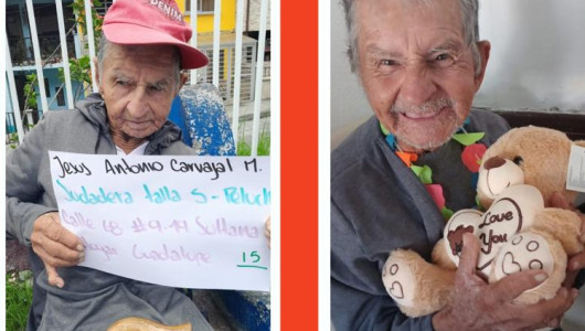 La mujer que les cumple deseos en Navidad a adultos de ancianatos de Manizales