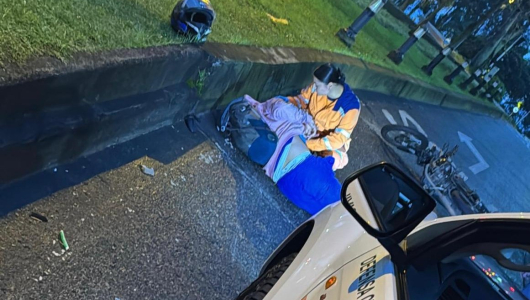 Motociclista se accidentó en avenida de Manizales, tuvo lesiones