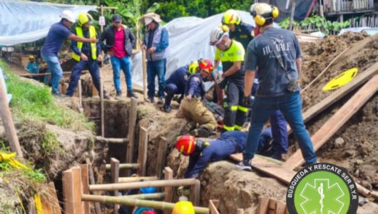 Dos trabajadores quedaron atrapados en obra en Manizales 