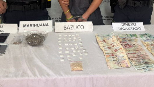 A alias Tavo lo detuvieron en el Occidente de Caldas con droga, dinero y celulares