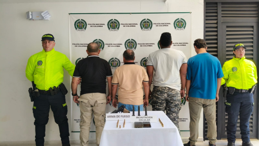 Policía captura a cuatro criminales del Clan del Golfo en el límite entre Caldas y Antioquia