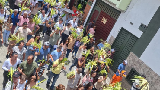 En municipio del norte de Caldas dieron inicio a la Semana Santa con el Domingo de Ramos