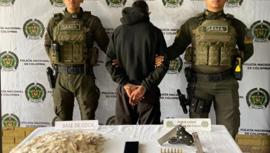 Eje Cafetero: capturan a alias Caleño con una pistola, municiones y 3 mil dosis de estupefacientes