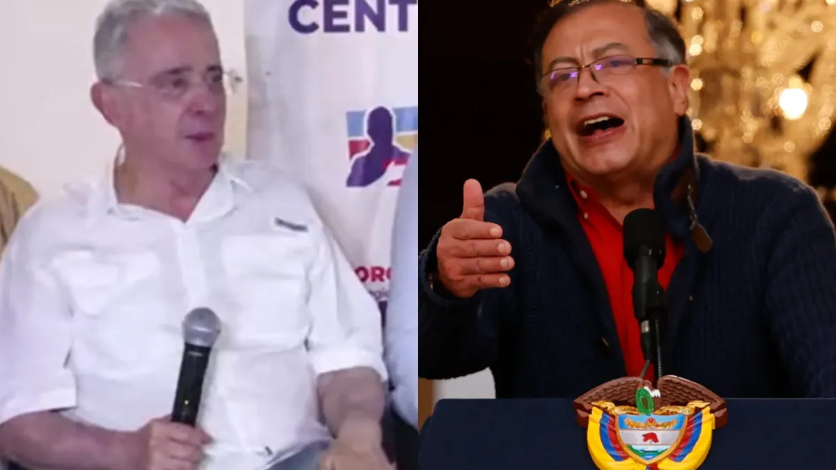 Álvaro Uribe, expresidente, y Gustavo Petro, presidente de la República. 
