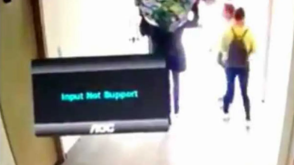 Imagen registrada en las cámaras del edificio.