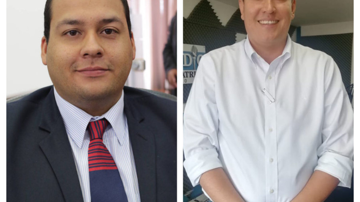 Simón Ramírez, presidente del Concejo de Manizales, y Andrés Fernando Chaparro, diputado de la Asamblea de Caldas.