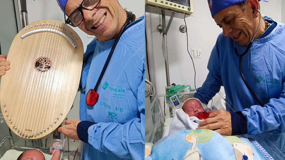 El doctor Carlos Alberto Montoya atendió a Matías y a Miguel Ángel en su primer mes y medio de nacidos.