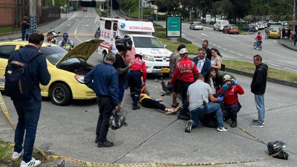 Accidente en el sector de Mabe, en Manizales. Fotografía de ilustración.