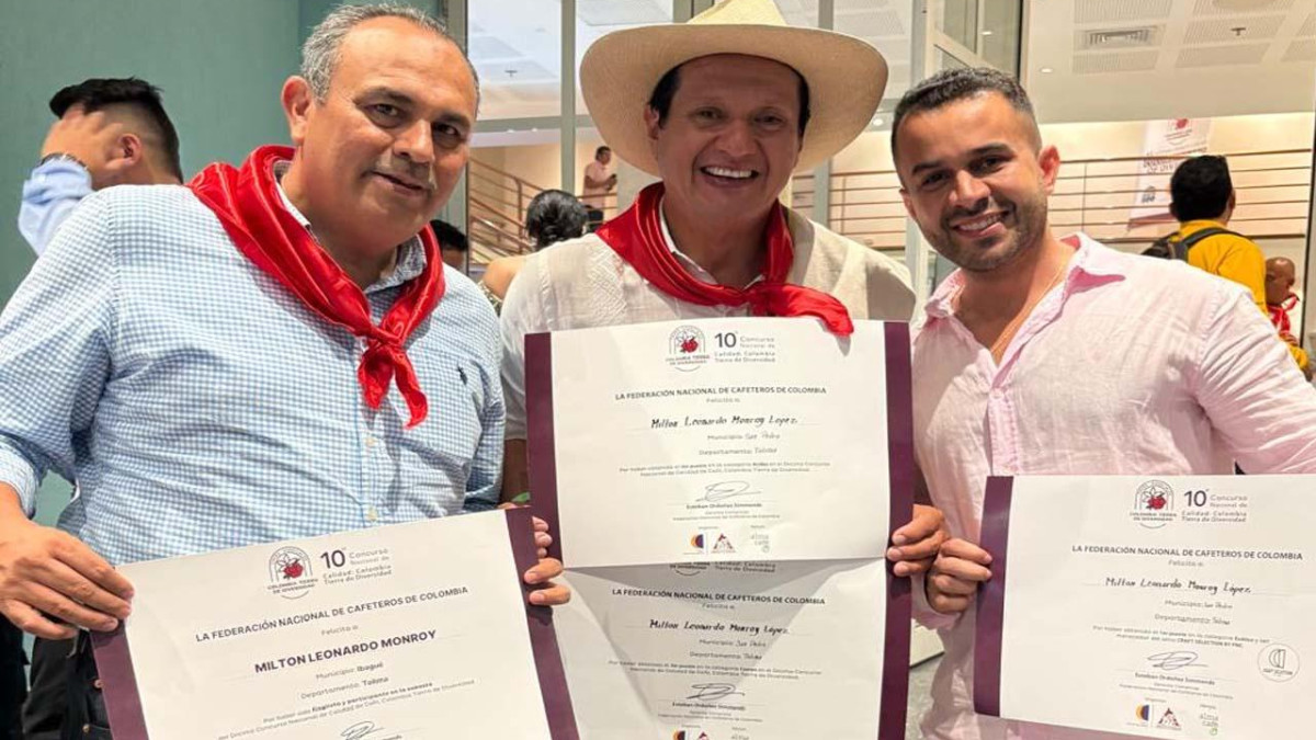 Milton Monroy, caficultor de Ibagué, logró el primer lugar en el atributo de Mejor Café Exótico. 