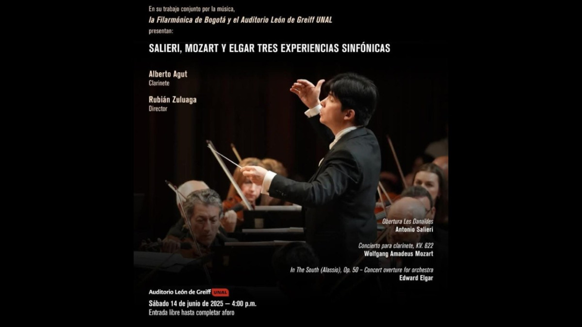 La Orquesta Filarmónica de Bogotá, bajo la dirección del samaneño Rubián Yamid Zuluaga López.