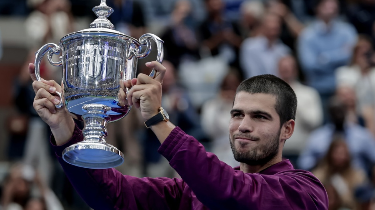 Carlos Alcaraz conquistó el Abierto de Estados Unidos en Nueva York.