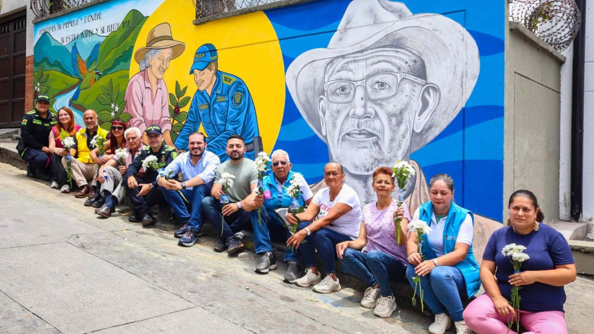Mural de desplazados de Neira
