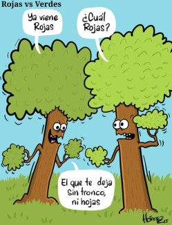 Caricatura 9 de julio del 2025: Rojas vs. Verdes