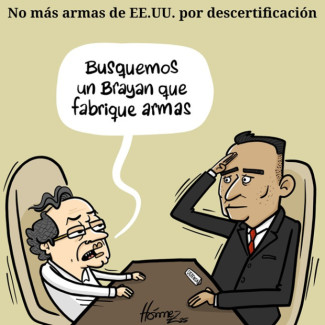 Caricatura 18 de septiembre del 2025: No más armas de Estados Unidos en Colombia por descertificación