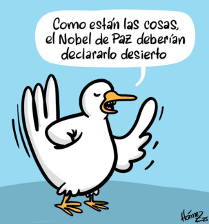 Caricatura 9 de octubre del 2025: Premio Nobel de Paz 2025