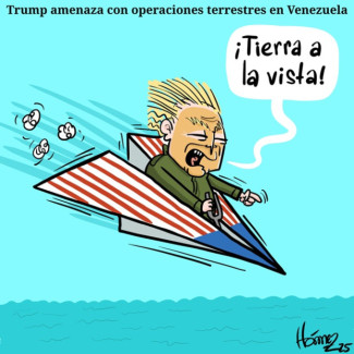 Caricatura 17 de octubre del 2025: Trump amenaza con operaciones terrestres en Venezuela