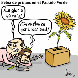 Caricatura 24 de noviembre del 2025: Pelea de primos en el Partido Verde en Manizales